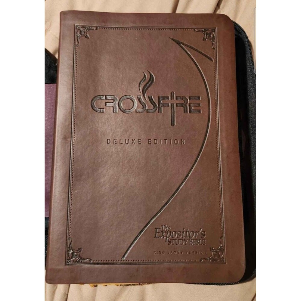 EXPOSITOR’S STUDY BIBLE KJV CROSSFIRE DELUXE ED. BROWN GABRIEL SWAGGART SIGNED